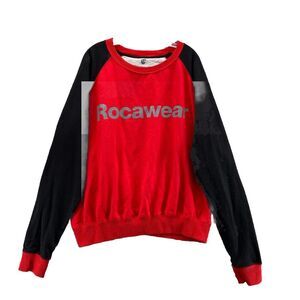Rocawear Pullover Men's 3XL Red Black Crewneck Spellout Sweater‎ Streetwear Y2K